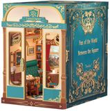 Tonecheer European Travels Book Nook Bouwpakket - Houten 3D Puzzel - Boekensteun met LED-licht
