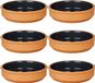 La Dehesa - Tapas / Creme brulee schaaltjes - 16x stuks - terracotta/zwart
