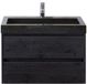 BES LED Dante Badmeubelset 80 cm - Black Oak - Wastafel Hardsteen Wit Lucca