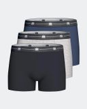 Impetus Heren Boxershort Katoen 3-Pack Blauw/Marineblauw/Grijs Grijs S