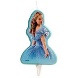 Dekora - Assepoester verjaardagskaars, 2D, voor kindertaarten, 7,5 cm
