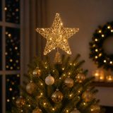 Lumineo Star Tree Topper 15 LEDs H27cm Battery Gold/Warm White