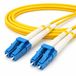 1aTTack.de 1x 1m OS1 / OS2 LWL DX DUPLEX patchkabel LC/UPC - LC/UPC SM SINGLEMODE - 9/125 µm LSZH geel