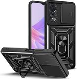 Techsuit Hoesje geschikt voor Oppo A78 5G - Camshield Back Cover - Zwart