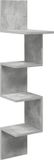 vidaXL Wandplank Muurmontage Betongrijs 32 x 21 x 107 cm Bewerkt hout