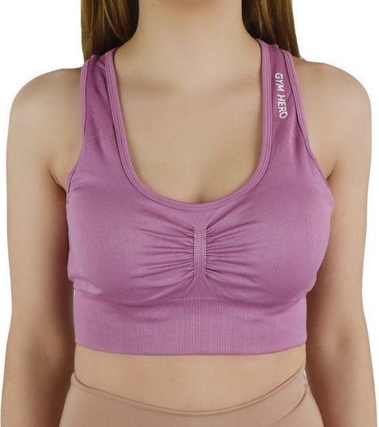 GymHero Miami Cute Bra - Mauve - Women's - Purple - Medium Support - Size M