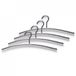 Zeller Present Zeller 17121 Kleerhangers, Set Van 4, Roestvrij Staal Zilver