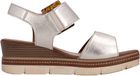 Remonte Rieker Artigo leren sandalen met sleehak, grijs, maat 40