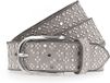 b.belt Leren Riem Tini Silver Leather Belt W90 Light Grey Lichtgrijs