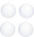 Trend Candles Bolkaars glad - 4x - wit - 8 cm - 25 branduren