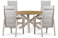 Lifestyle Garden Furniture Lifestyle Essence Ancona 125 cm dining tuinset 5-delig