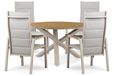Lifestyle Garden Furniture Lifestyle Essence Ancona 125 cm dining tuinset 5-delig