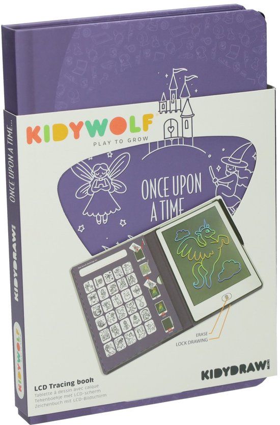 Kidywolf Kidydraw-Mini Tablet - Tekenbord voor Kinderen - 30 Tekeningen