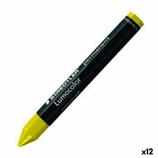 Staedtler Lumocolor 236 omnigraph permanent Markeerkrijt Geel 12 stuk(s)