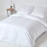 Icecat Ensemble de literie 3 pièces, blanc, 100 % coton égyptien, 240 x 220 cm