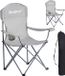 Merkloos Relaxdays Campingstoel - 2 stuks - opvouwbaar - met bekerhouder - grijs
