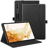 Fintie Beschermhoes voor Samsung Galaxy Tab S10+/ S9+/ S8+/ S7 FE/ S7+ 31,8 cm (12,4 inch), meerdere kijkhoeken, met tas, automatische slaap- en waakfunctie, zwart
