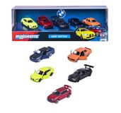 Majorette BMW 5 metalen auto's, 7,5 cm, set van 5 BMW voertuigen met 2 exclusieve modellen, met vering en bewegende onderdelen, miniatuurverzamelfiguren + 3 jaar (8502105005)