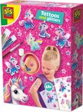 SES Creative Unicorn Tattoos met Glitters - 64 Metallic Plak Tattoos - Vanaf 3 jaar