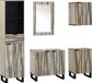 vidaXL Badkamermeubel Set Walnootbruin 38 x 33 x 160 cm