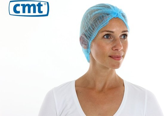 CMT Baret PP non woven - 53 cm - 100 stuks - Blauw