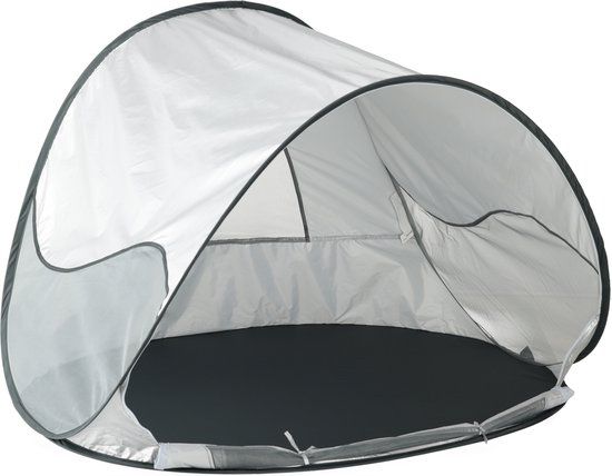 Deryan Luxe Pop Up Strandtent - Anti-UV 50+ - Silver