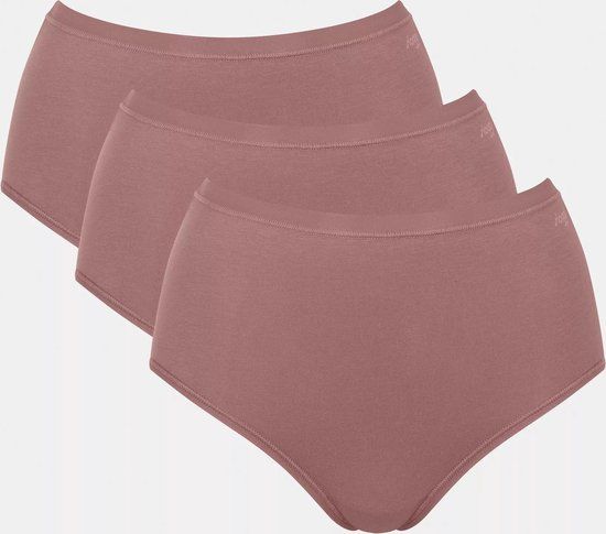 Sloggi GO Daily Cotton Highwaist 3P Dames Onderbroek - Cacao - XL
