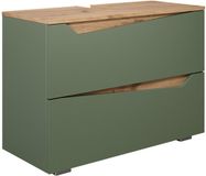 Vicco Marelle Wastafelonderkast – 80 x 57.5 cm met 2 lades Groen/Kunstzinnig