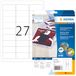 HERMA 4233 Veiligheidsetiketten A4 32 stuks (63,5 x 29,6 mm, 800 vellen) zelfklevend, bedrukbaar, permanent hechtend, 21.600 etiketten voor printers, wit