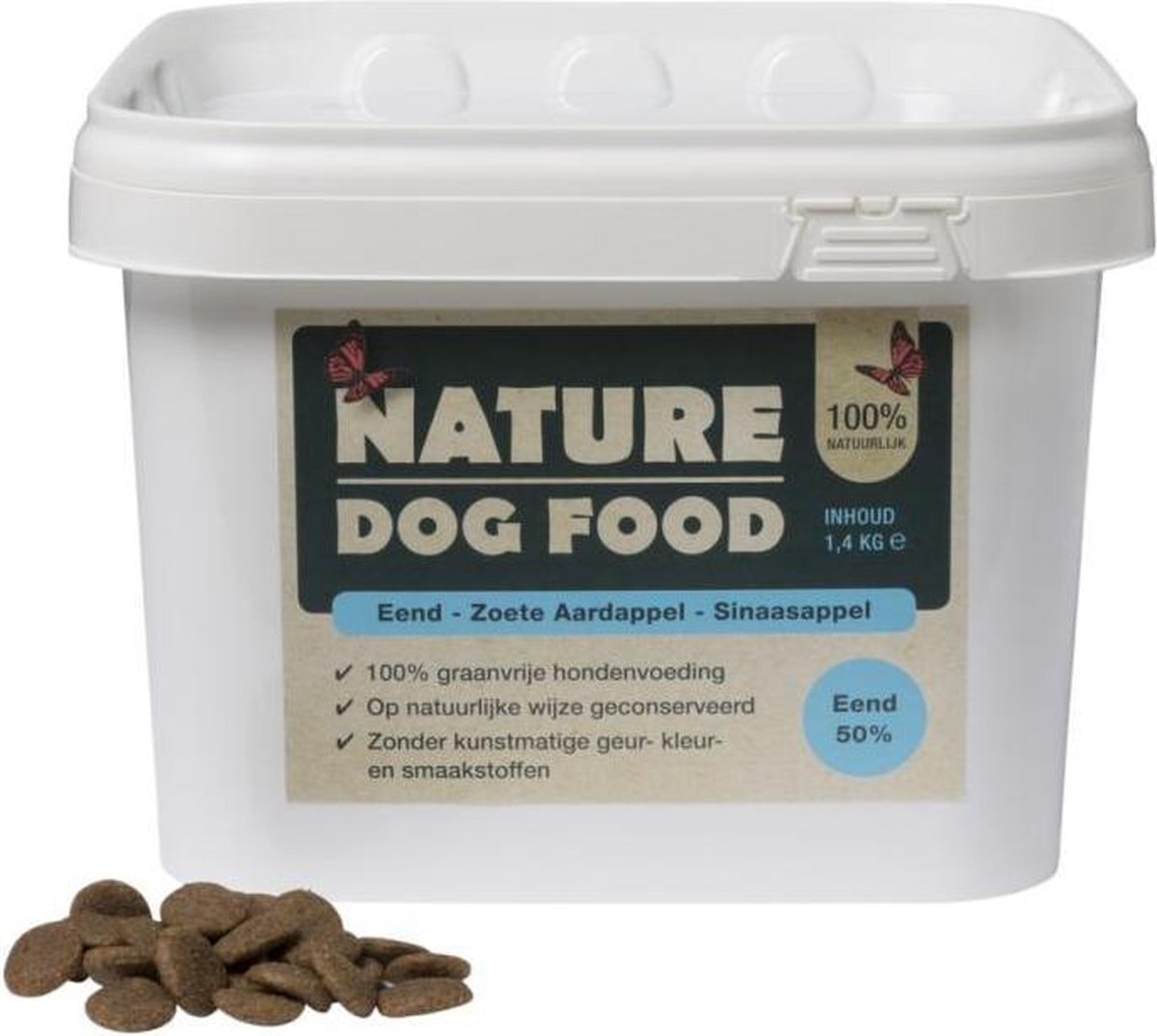 Nature Dog Food - Hypoallergeen Hondenvoer Adult Graanvrij Eend & Sinaasappel - 1,4 kg