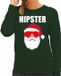 Bellatio Decorations Shoppartners Bv Foute Kerst sweater / kersttrui Hipster Santa groen voor dames S