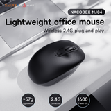 AJAZZ NJ04 Lichtgewicht kantoor- en gamingmuis Draadloos 2.4G Plug-and-play 1600 DPI op 3 niveaus