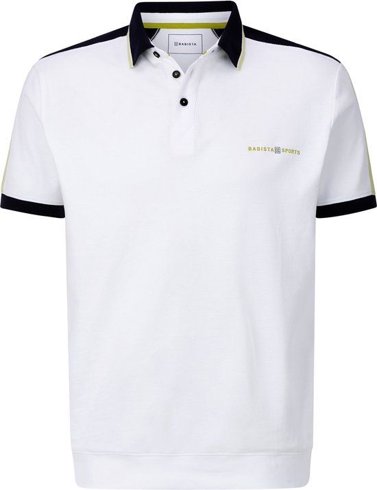 Babista heren Poloshirt - 44/46 - wit - Katoen - Regular Fit