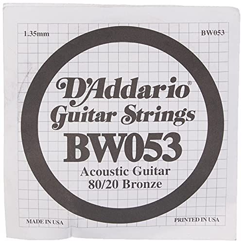 D'Addario .053 Bronze Wound Single Acoustic Guitar String