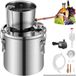 Vevor Système de distillation d'alcool 11,4l Distillateur Pompe à eau 2 Thermomètres