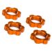 Traxxas Écrous de roue, cannelés, 17 mm, dentelés (orange anodisé) (4)