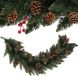 KADAX Dennenslinger, decoratieve slinger, 115 cm lange dennenslinger met dennenappels, kunstmatige kerstslinger van pvc-folie, kerstdecoratie (asher)