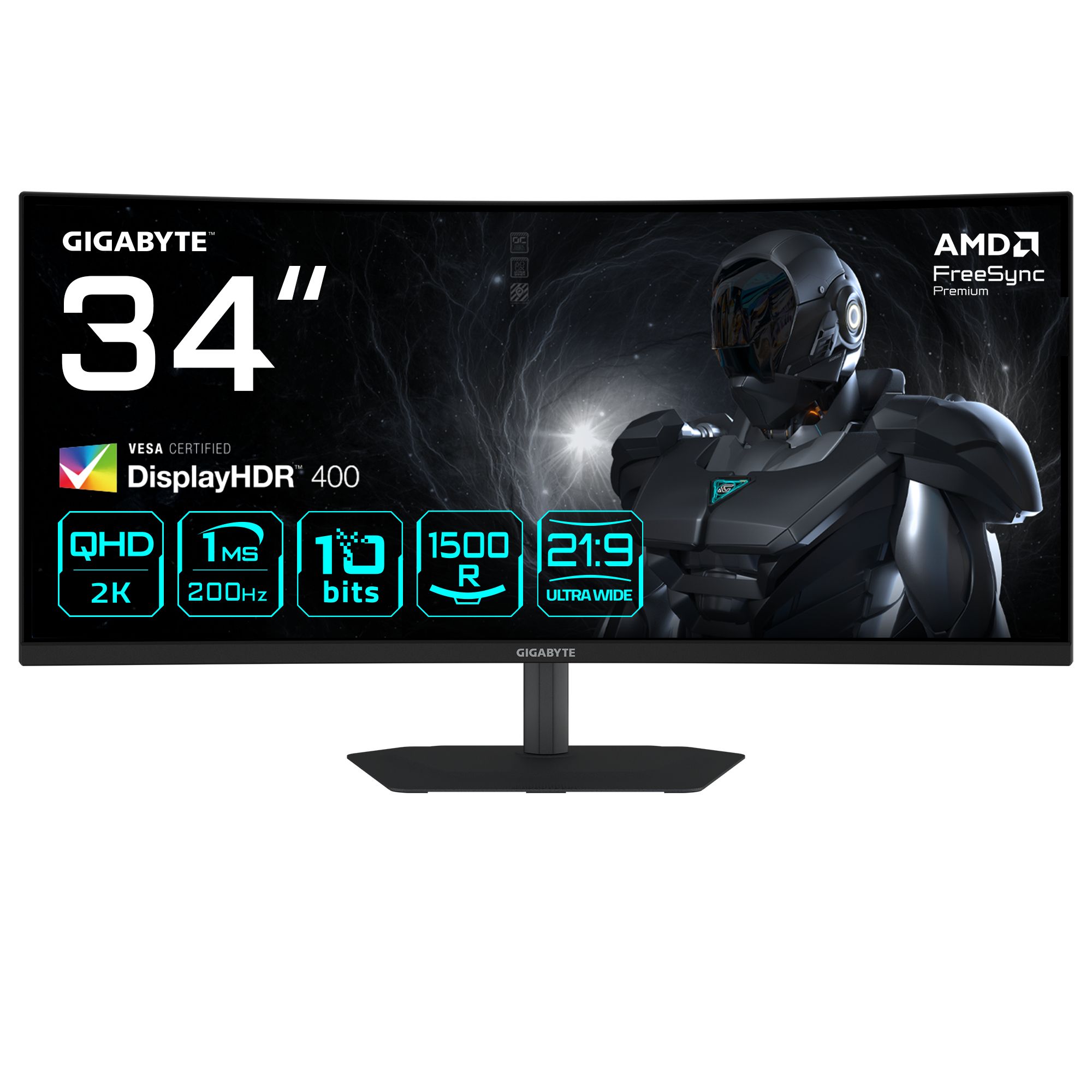 Gigabyte G34WQC2 EK UltraWide Quad HD 34" Mini LED Gaming Monitor