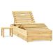 vidaXL Lit de jardin avec table vert pin imprégné
