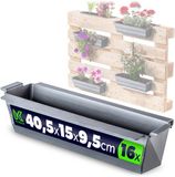 KADAX Bloempot voor Europallets, zilveren verpakking, 16 st. K