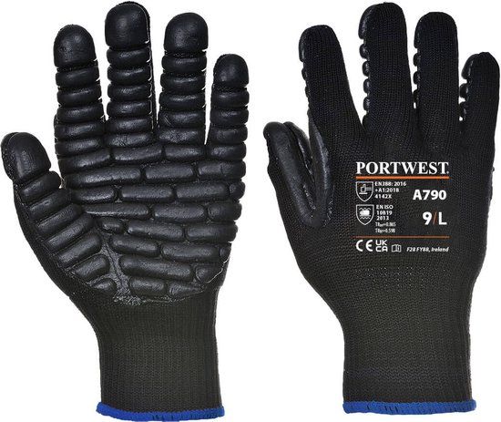 Portwest Antivibratie Handschoen - Zwart - XL