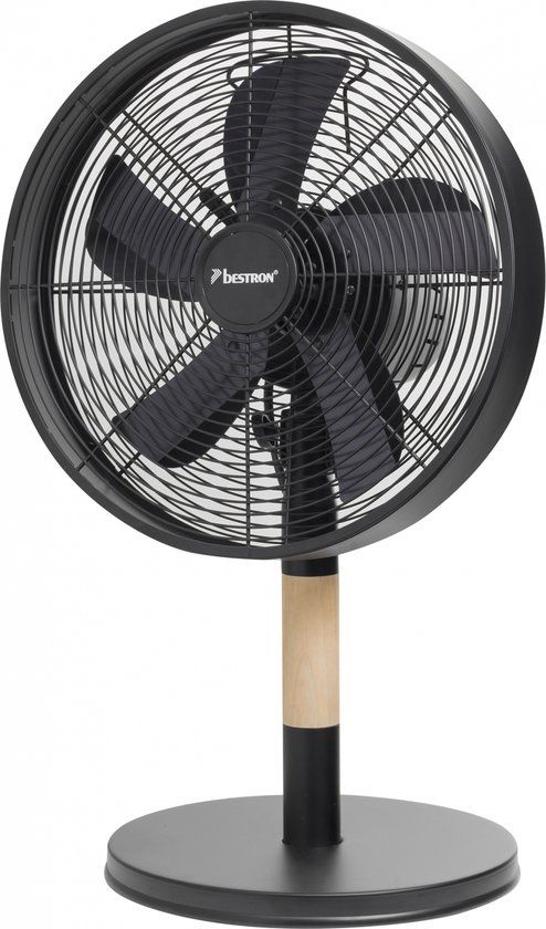 Bestron Tafelventilator Ø 35cm - Zwart/Hout - DFT35WB