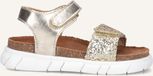Ton & Ton Meisjes Platte sandalen - Ulla - Goud - Leer - Platte zool - Maat 26