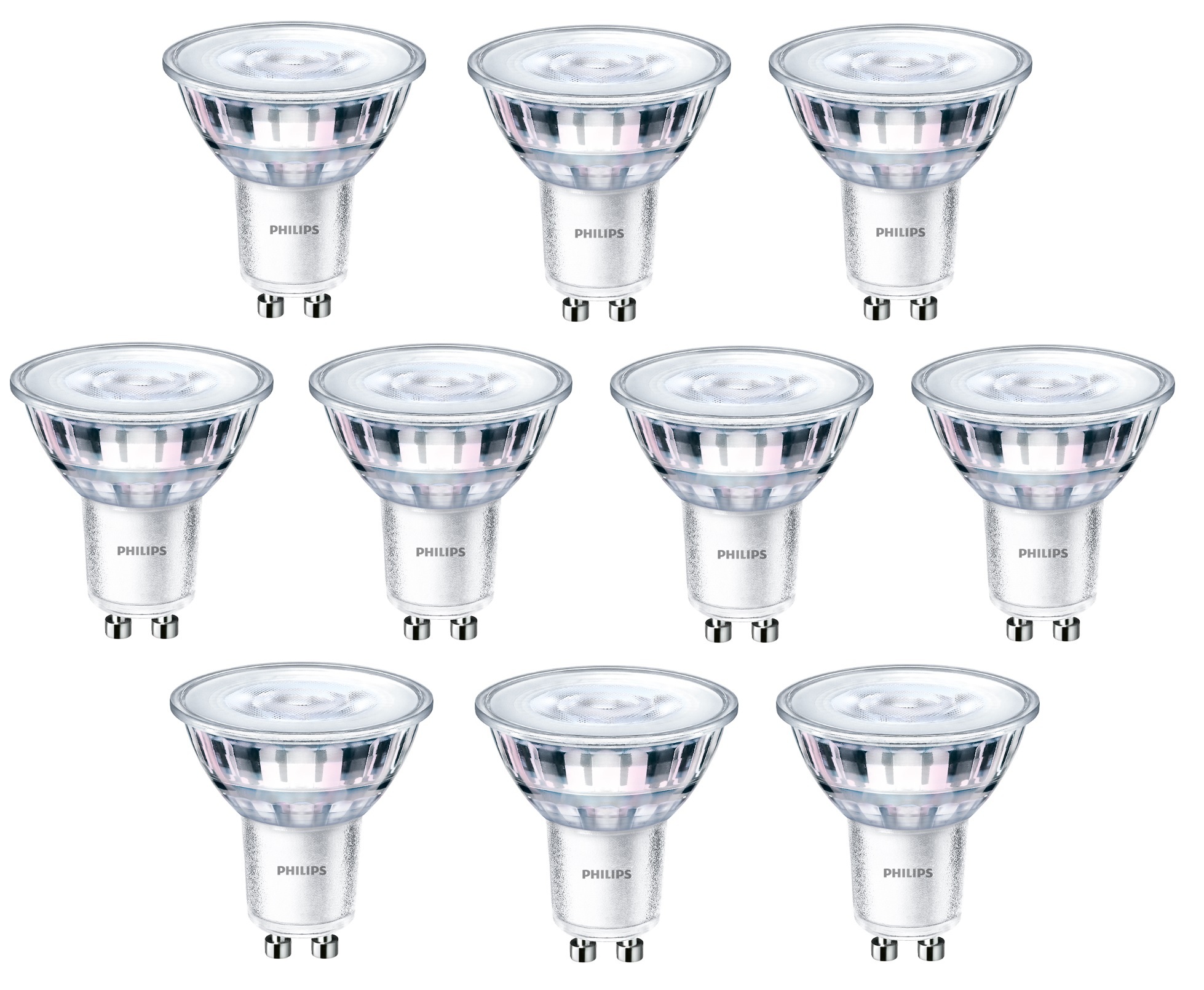 Philips 10 stuks - LED GU10 4.6W 2700K 36D 355lm | vervangt 50W