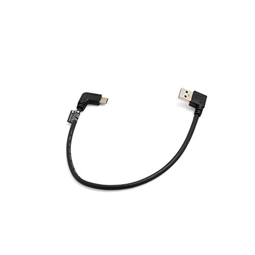 Systems USB-C kabel 30 cm USB 3.1 Type C stekker 90 graden hoek naar USB A 3.0 90 graden rechte hoek stekker