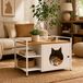 Meuble litière Chat Moderne Beige