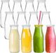 Unyqoos® 12 pièces bouteilles en verre pour boire avec bouchon à vis, 330 ml