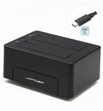 LC Power Station d'accueil double duplicateur / Disque dur double - SSD/HDD 2,5" et 3,5" - USB3.2 Gen. 1x1 USB-C - LCDOCK-C-V2