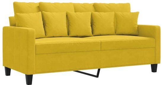 vidaXL Tweezitsbank 140 cm fluweel geel