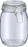Zeller Voorraadpot/bewaarpot Alfie - 1L - glas - beugelsluiting - D11 x H17 cm
